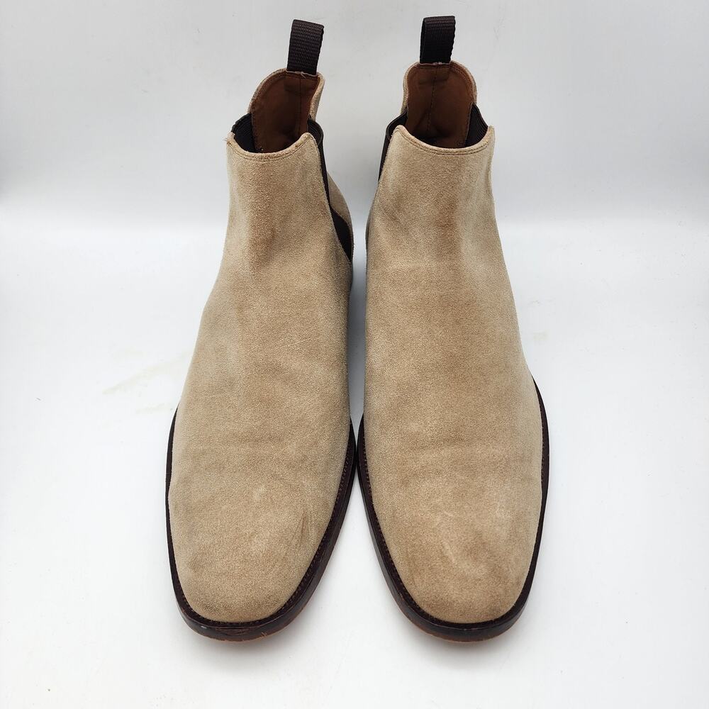 Aldo Mens Suede Chelsea Ankle Boots Size 12 Beige Professor Business Casual - Picture 2 of 10